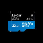 LEXAR 32GB High-Performance 633x microSDHC UHS-I, up to 100MB/s read 20MB/s write C10 A1 V10 U1, Global EAN: 843367119660, LEXAR