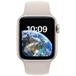 SmartWatch Apple Watch SE2, 40mm Aluminium Starlight cu Starlight Sport Band Regular + GPS