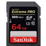 Card SanDisk Extreme PRO SDXC 64GB Clasa 10 UHS-II/U3 V90 (SDSDXDK-064G-GN4IN), SanDisk