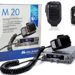 Kit Statie radio CB Midland M20 + Midland WA-DONGLE C1199 + Microfon cu Bluetooth WA-MIKE C1263