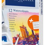 Acuarele tempera, 12culori/set x 9ml + paleta, Faber-Castell, Faber-Castell