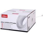 Cablu UTP CAT5E 305m, Alimentare PoE: maxim 160m, Manta exterioară ecologică, îndeplinește clasa CPR E/UL CM, DAHUA