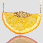 Pandantiv portocala naturala (inox auriu), FelicityStore?