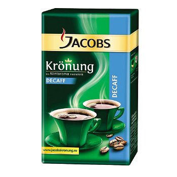 Cafea macinata decofeinizata Jacobs Kronung 250 g