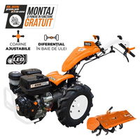 Motocultivator RURIS 977S, motor benzina 4T, 420 CC, 16 CP, 5 viteze, roti 5.00-10, cu freza de sapat S977, RURIS