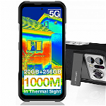 Telefon mobil Doogee V20 Pro Argintiu, 5G, AMOLED 6.43" FHD+, Camera termica, 12GB RAM vRAM, 256GB ROM, Android 12, 6000mAh, Dual SIM
