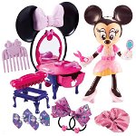 Set Salon de Frumusete Minnie Mouse cu Accesorii de Par si Machiaj