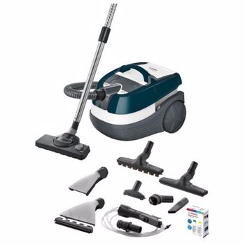 Aspirator cu spalare BOSCH AquaWash&Clean BWD41720, 5l, 1700W, alb-turcoaz