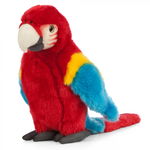 Papagal Macaw Rosu 24 cm - Jucarie de plus Living Nature, Living Nature