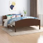 Cadru de pat, maro închis, 140x200 cm, lemn masiv de pin, Concept