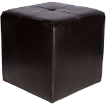 Taburet Cool tapiterie imitatie de piele, wenge IP21835, 38 cm inaltime