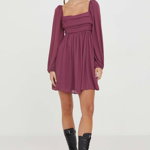 Abercrombie & Fitch rochie culoarea violet, mini, evazati, Abercrombie & Fitch