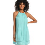 Imbracaminte Femei La Blanca Illusion Covers High Neck Dress Ice Blue, La Blanca