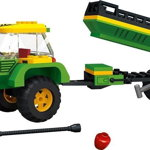 Set de constructie Blocki My Farm - Tractor cu remorca, Klocki BLOCKI