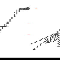 Stand portabil pentru reparatii biciclete, Telescopic, Otel, Negru, 