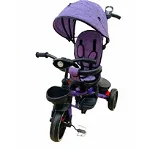Tricicleta Go Kart, cu scaun reversibil, pozitie de somn, muzica si lumini, mov