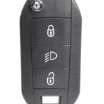 Cheie completa cu chip si telecomanda pentru Peugeot, Citroen, 3butoane, Far, 433Mhz, HU83, 46 Chip, OEM