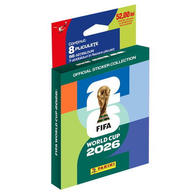Set Ecoblister cu 8 pachete de abtibilduri, Panini, Fifa World Cup 2026, Panini