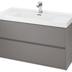 Mobilier baie Crea pentru lavoar cu doua sertare gri asamblat 99.4x44.7x53.3 cm os624-500117