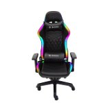 Scaun gaming Inaza Rainbow negru iluminare RGB