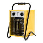 Aeroterma Electrica Industriala, Putere 2500/5000 W, 2 Trepte De Incalzire, Termostat Mecanic, Protectie Ipx4, Alimentare 400 V, 50 Hz, Protectie Supraincalzire, Design Modern, Galben, KlaussTech