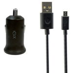 Încărcător de Perete + Cablu Micro USB KSIX 2A Negru, KSIX