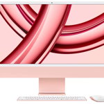 Sistem All-In-One Apple iMac 2023 24" Retina 4.5K Apple M3 10-core GPU RAM 8GB SSD 256GB Tastatura INT Mac OS Sonoma Roz, Apple