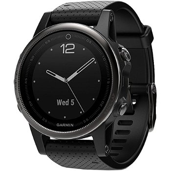 Ceas Smartwatch Garmin Fenix 5s Sapphire Edition Otel Inoxidabil,Negru