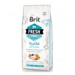 BRIT Fresh Muscles & Joints Adult L-XL, Pește cu Dovleac, hrană uscată conținut redus cereale câini, 2.5kg, Brit