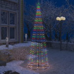 vidaXL Коледна елха конус, топло бяло, 500 LED, 100x300 см, vidaXL