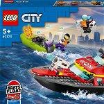 Barcă de pompieri LEGO City (60373), LEGO