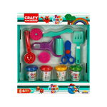 Set de joaca cu 8 piese de design cu plastilina, Crafy, 200 g, Crafy