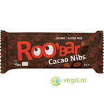 Baton cu Miez de Cacao si Migdale Raw Ecologic/Bio 30g, ROOBAR