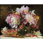 Set pictura pe numere Schipper - A Bunch of Flowers and Cherries, 40x50 cm
