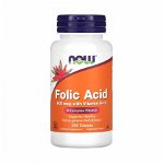 Acid Folic (Vitamina B9) 800mg si Vitamina B12, Now Foods, 250 tablete
