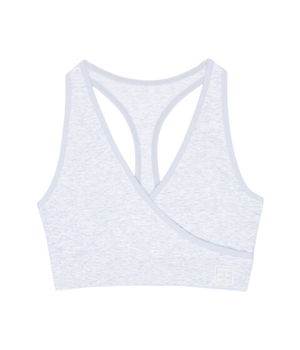 Imbracaminte Femei BRABAR Cotton Stretch Racerback Bra Grey Heather, BRABAR