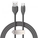 Cablu de date rapid BASEUS Jelly USB la USB-C 100W 480Mbps flash charging 2m (negru) CAGD010101, BASEUS