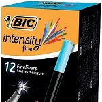 Fineliner Intensity BIC, turcoaz, 12/cutie, BIC