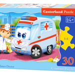 Puzzle 30 piese Ambulance Doctor, Castorland