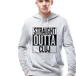 Hanorac Barbati Gri - Straight Outta Cluj, THEICONIC