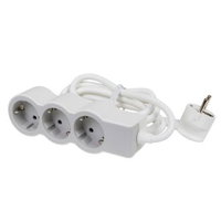 Prelungitor electric Legrand RevOlution 3 prize 1,5m 3680W, alb/gri