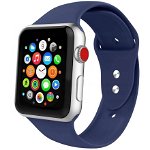 Curea Tech-Protect Iconband pentru Apple Watch 4/5/6/7/8/9/Se/Ultra 1/2 (42/44/45/49 mm) Albastru Noapte, Tech-Protect