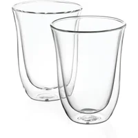 Set 2 Pahare Latte De Longhi DLSC312 2x330ml Sticla Termorezistenta Perete Dublu Transparenta
