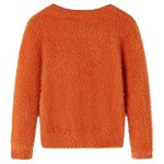Pulover pentru copii tricotat, portocaliu ars, 116, vidaXL
