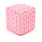 Taburet tapitat Rubik roz - H35 cm, Halmar