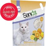 SANICAT Diamonds Nisip igienic silicat pentru pisici CITRIC 5L/2,3kg, Sanicat