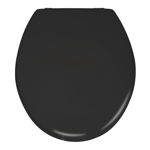 Capac WC din lemn Wenko Prima, 41 x 38 cm, negru mat, Wenko