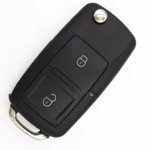 Carcasa cheie VW/Skoda, tip briceag, 2 butoane, LED la mijloc
