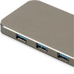 DIGITUS Hub 7-port USB 3.0 SuperSpeed, Power Supply, HQ aluminum, Digitus