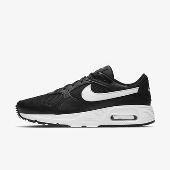 Nike, Pantofi sport cu insertii din piele intoarsa Air Max SC, Alb, Albastru glaciar, Roz, 8